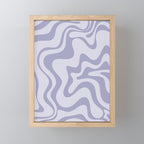 Retro Liquid Swirl Abstract in Double Light Purple Mini Art Print Gallery Image 1