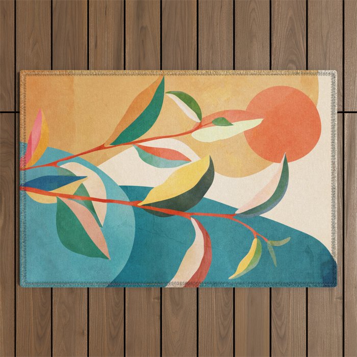 Colorful Branching Out 16 Outdoor Rug Gallery Image 1