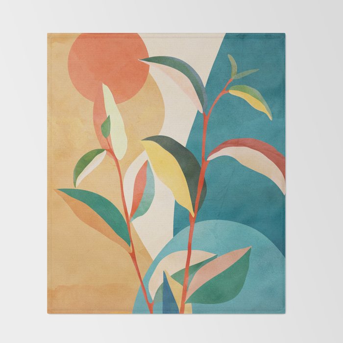 Colorful Branching Out 16 Throw Blanket Gallery Image 2
