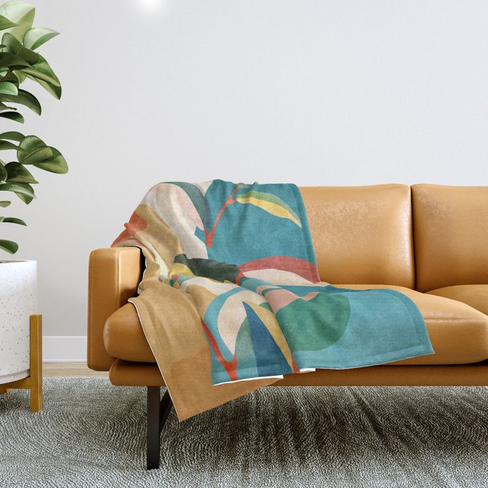 Colorful Branching Out 16 Throw Blanket Gallery Image 1