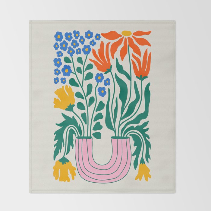 Flower Market 04: Madrid Throw Blanket Gallery Image 2