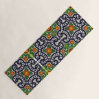 Oranges talavera tile abstract pattern modern decoration Yoga Mat Gallery Image 1