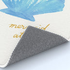 Mermaid at Heart - Blue Shell Watercolor Painting Rug Gallery Image 4