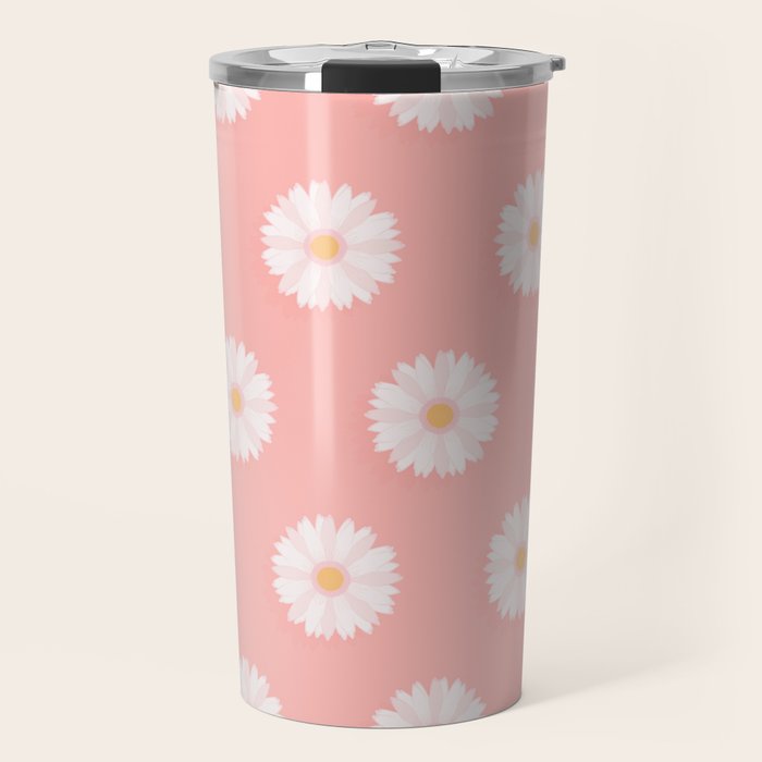 Pink Daisies  Travel Mug Gallery Image 1