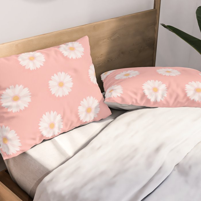Pink Daisies  Pillow Sham Gallery Image 2