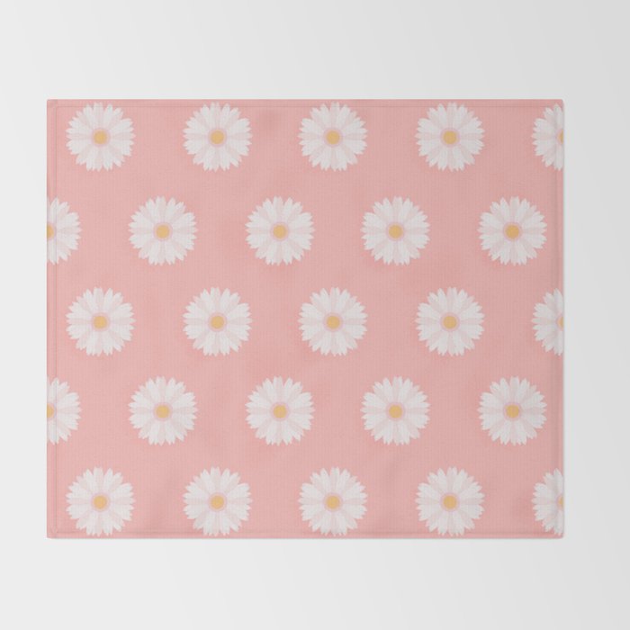 Pink Daisies  Throw Blanket Gallery Image 2