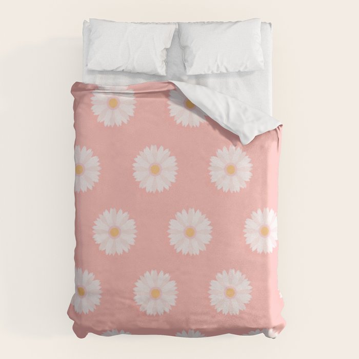 Pink Daisies  Duvet Cover Gallery Image 1