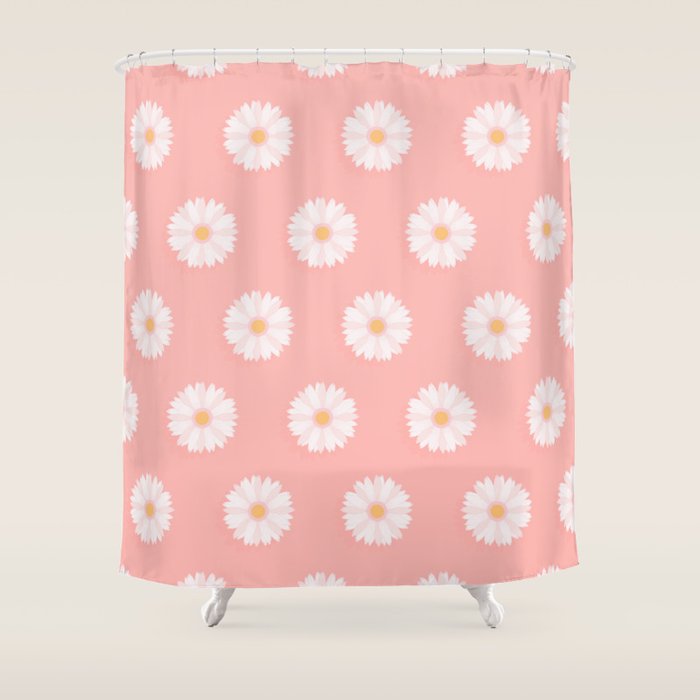 Pink Daisies  Shower Curtain Gallery Image 1