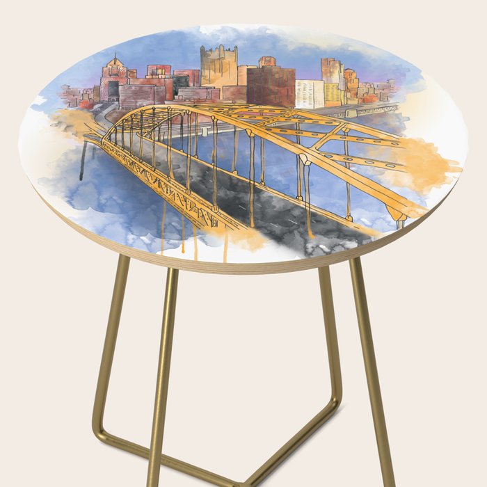 Pittsburgh Fort Pitt and Downtown Side Table Gallery Image 2