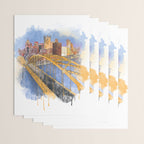 Pittsburgh Fort Pitt and Downtown Wrapping Paper Gallery Image 3