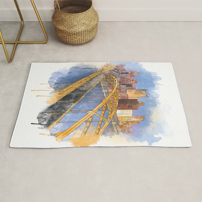 Pittsburgh Fort Pitt and Downtown Rug Gallery Image 1