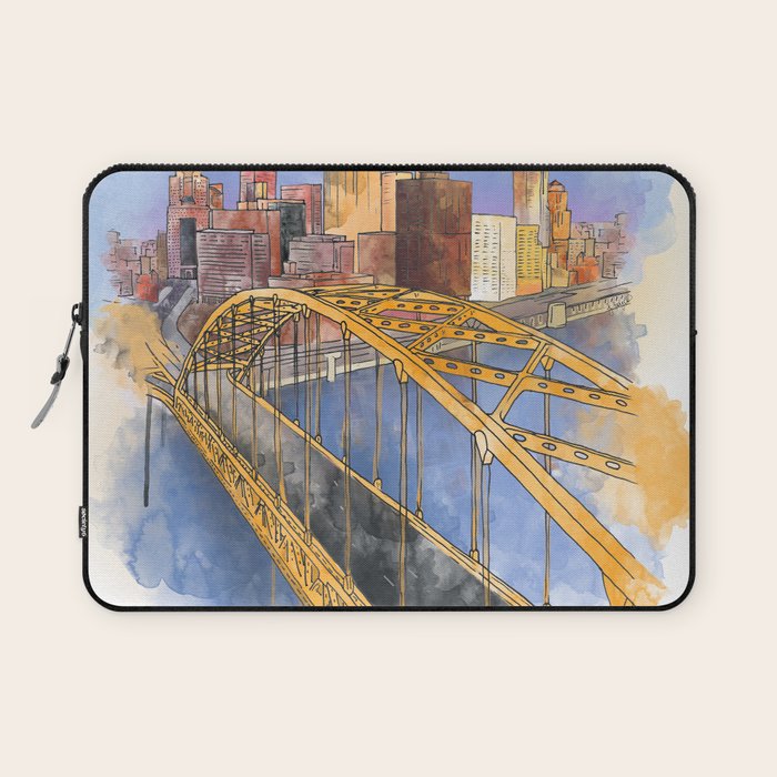 Pittsburgh Fort Pitt and Downtown Laptop Sleeve Gallery Image 1