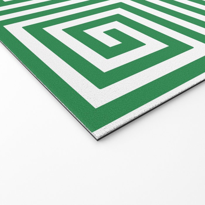 Greek Key Pattern 130 Green Welcome Mat Gallery Image 2