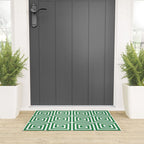 Greek Key Pattern 130 Green Welcome Mat Gallery Image 3