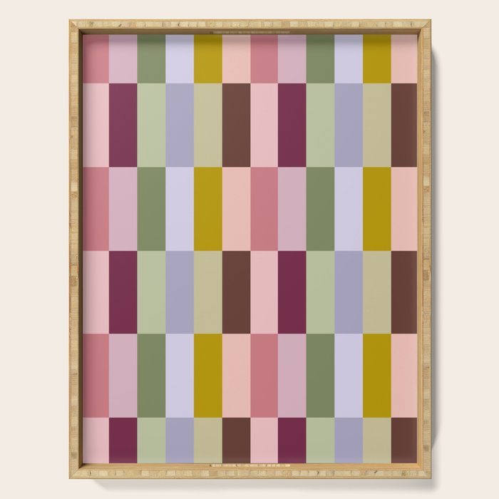 Checker block tiles - eclectic Serving Tray Gallery Image 1