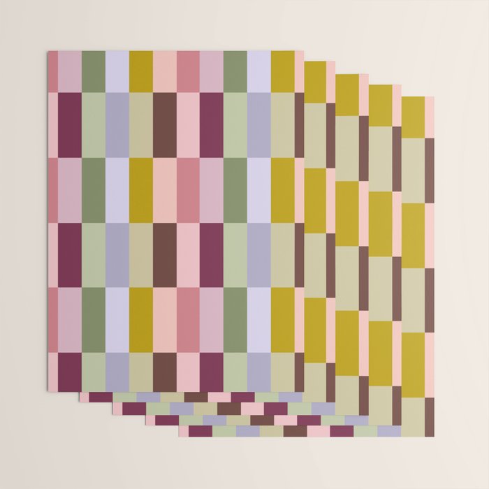 Checker block tiles - eclectic Wrapping Paper Gallery Image 3