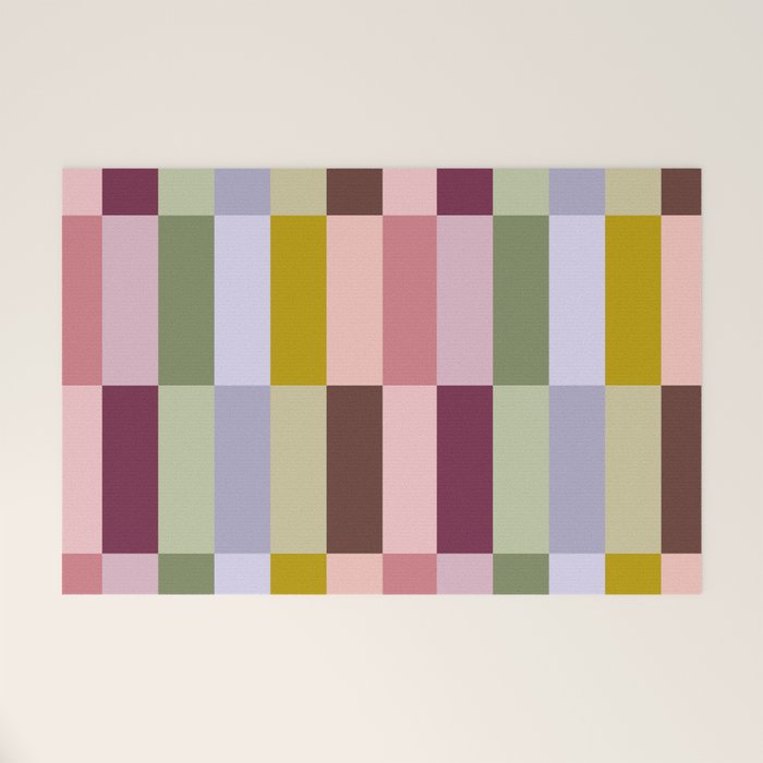Checker block tiles - eclectic Welcome Mat Gallery Image 1