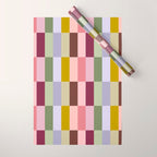 Checker block tiles - eclectic Wrapping Paper Gallery Image 1