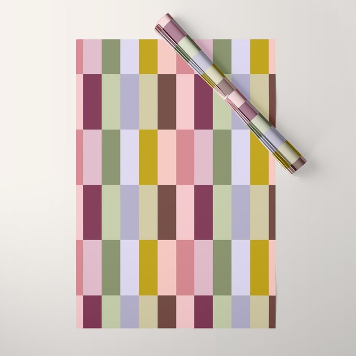 Checker block tiles - eclectic Wrapping Paper Gallery Image 1