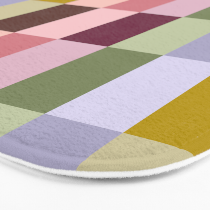 Checker block tiles - eclectic Bath Mat Gallery Image 3