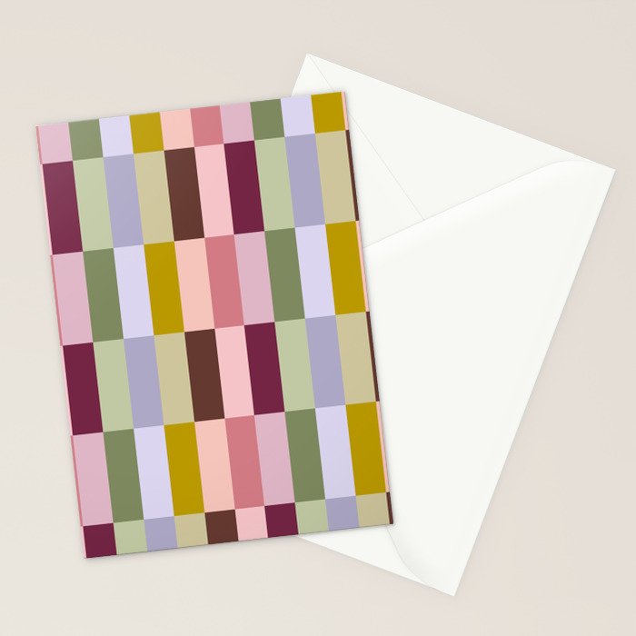 Checker block tiles - eclectic Stationery Card Gallery Image 2