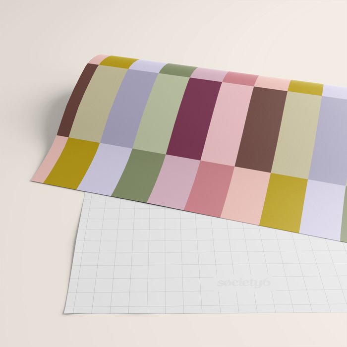 Checker block tiles - eclectic Wrapping Paper Gallery Image 2