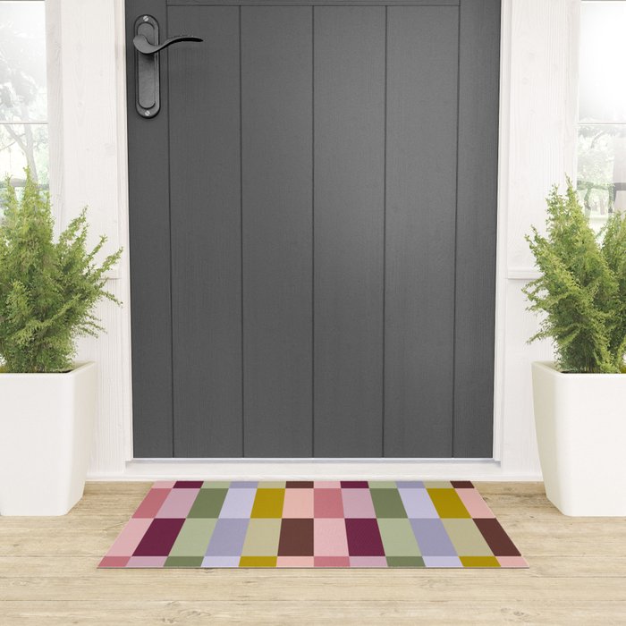Checker block tiles - eclectic Welcome Mat Gallery Image 3
