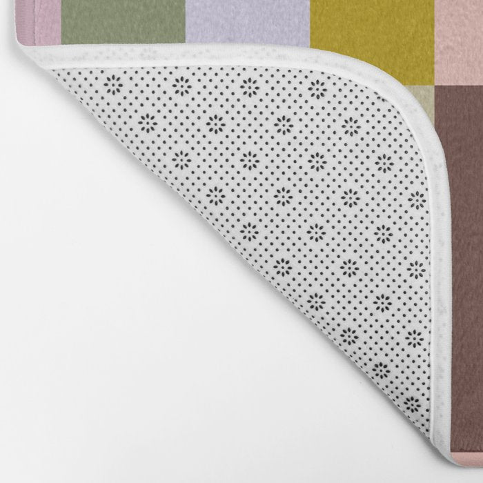 Checker block tiles - eclectic Bath Mat Gallery Image 2