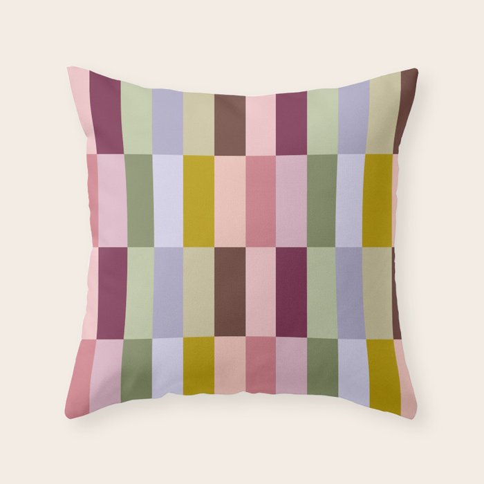 Checker block tiles - eclectic Throw Pillow Gallery Image 1