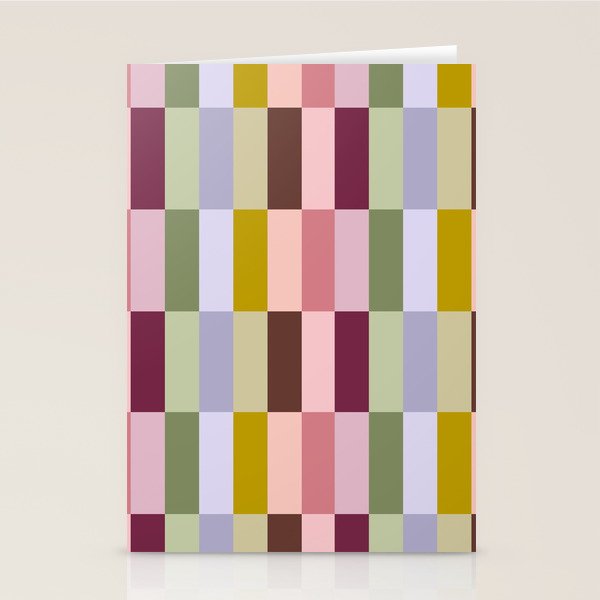 Checker block tiles - eclectic Stationery Card Gallery Image 1