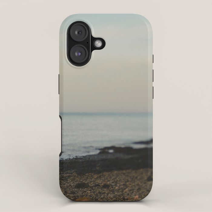 Evening By the Sea - Maine landscape seascape abstract minimal iPhone Case Gallery Image 1