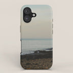 Evening By the Sea - Maine landscape seascape abstract minimal iPhone Case Gallery Image 1
