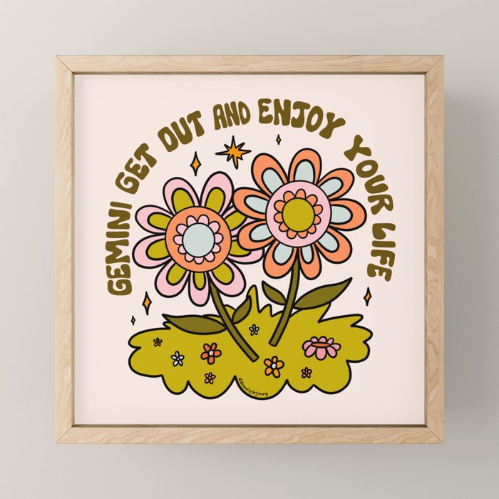 Gemini Flower Mini Art Print Gallery Image 1