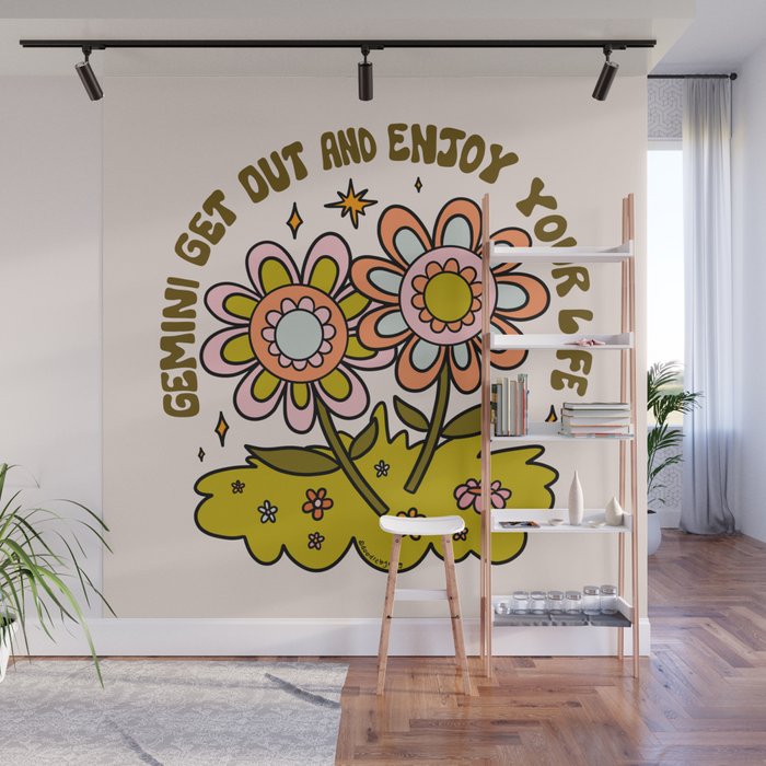 Gemini Flower Wall Mural Gallery Image 1