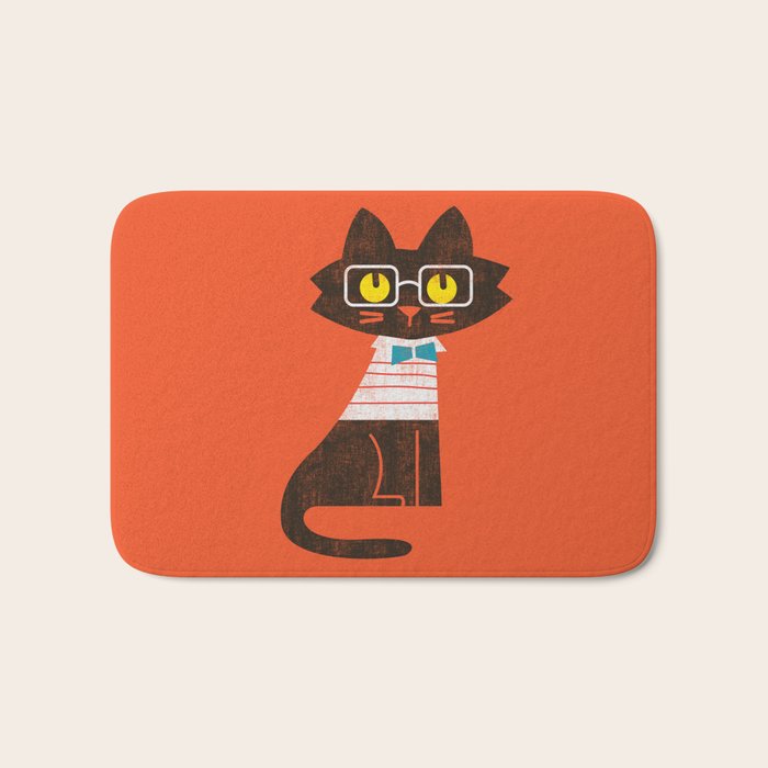 Fitz - Preppy cat Bath Mat Gallery Image 1