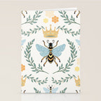 Queen Bee with Gold Crown and Laurel Frame Stationery Card Gallery Image 2