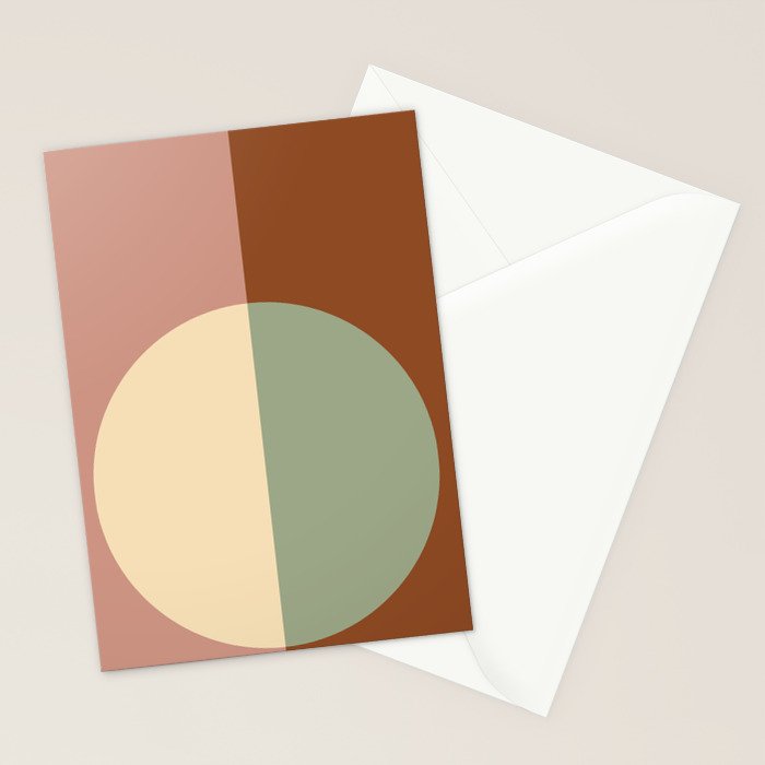 Color Block Abstract XXIV Stationery Card Gallery Image 2