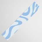 Soft Liquid Swirl Abstract Pattern Square in Powder Blue Table Runner Gallery Image 3