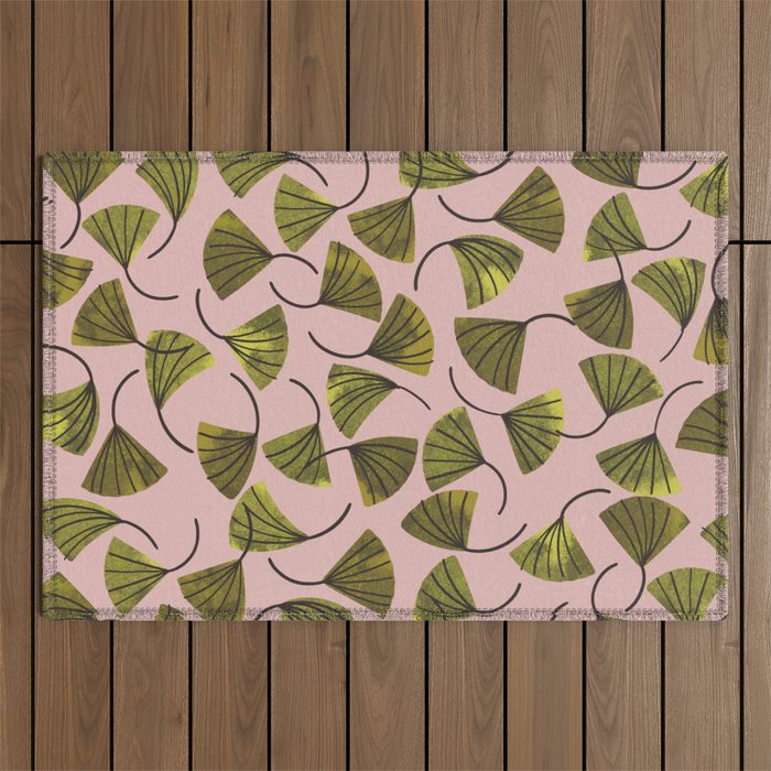 Ginkgo Leaves Outdoor Rug Gallery Image 1