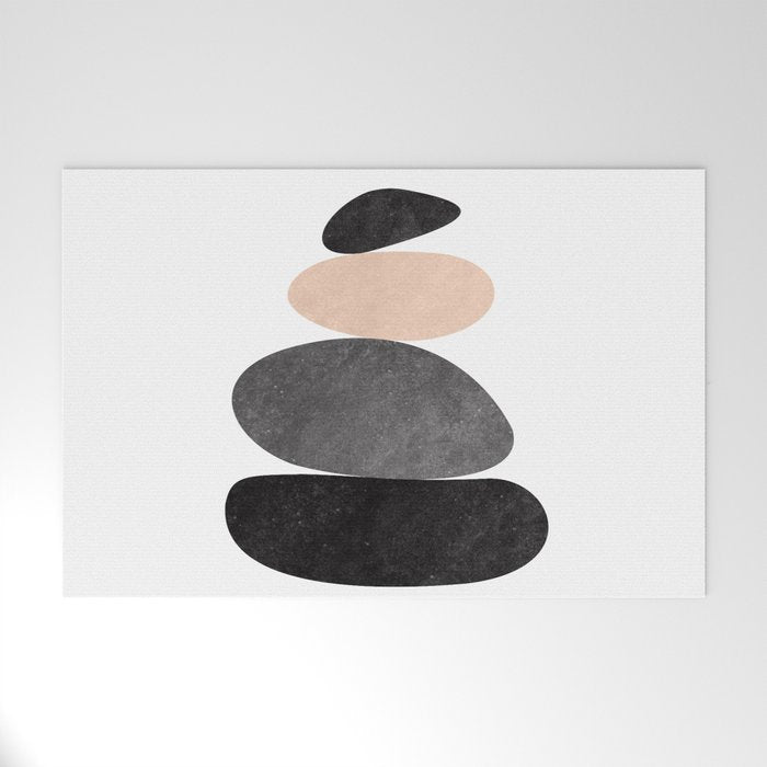 Peaceful, Zen, Balance, Geometric Art Welcome Mat Gallery Image 1