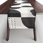Black And White Bauhaus Abstract Table Runner Gallery Image 1