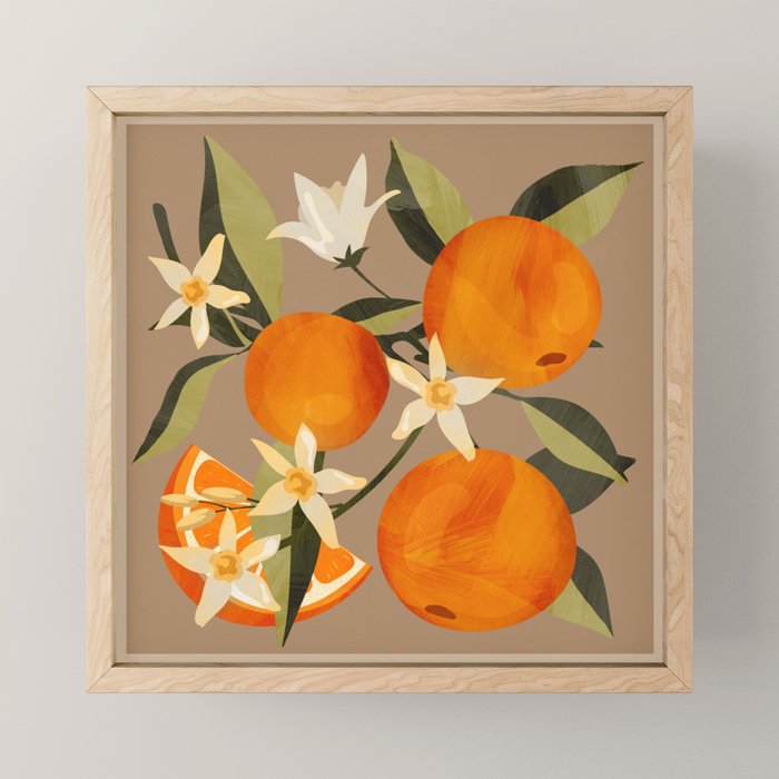 Oranges Botanical Art 2 Mini Art Print Gallery Image 1