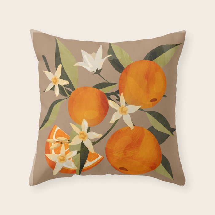 Oranges Botanical Art 2 Throw Pillow Gallery Image 6