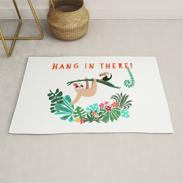 Hang in there! - Sloth Rug Gallery Image 1