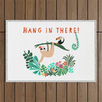 Hang in there! - Sloth Outdoor Rug Gallery Image 1