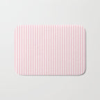 Classic Small Pink Petal French Mattress Ticking Double Stripes Bath Mat Gallery Image 1
