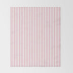 Classic Small Pink Petal French Mattress Ticking Double Stripes Throw Blanket Gallery Image 2