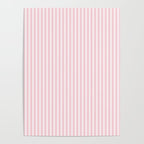 Classic Small Pink Petal French Mattress Ticking Double Stripes Poster Gallery Image 4