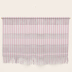 Classic Small Pink Petal French Mattress Ticking Double Stripes Wall Hanging Gallery Image 1