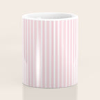 Classic Small Pink Petal French Mattress Ticking Double Stripes Coffee Mug Gallery Image 4